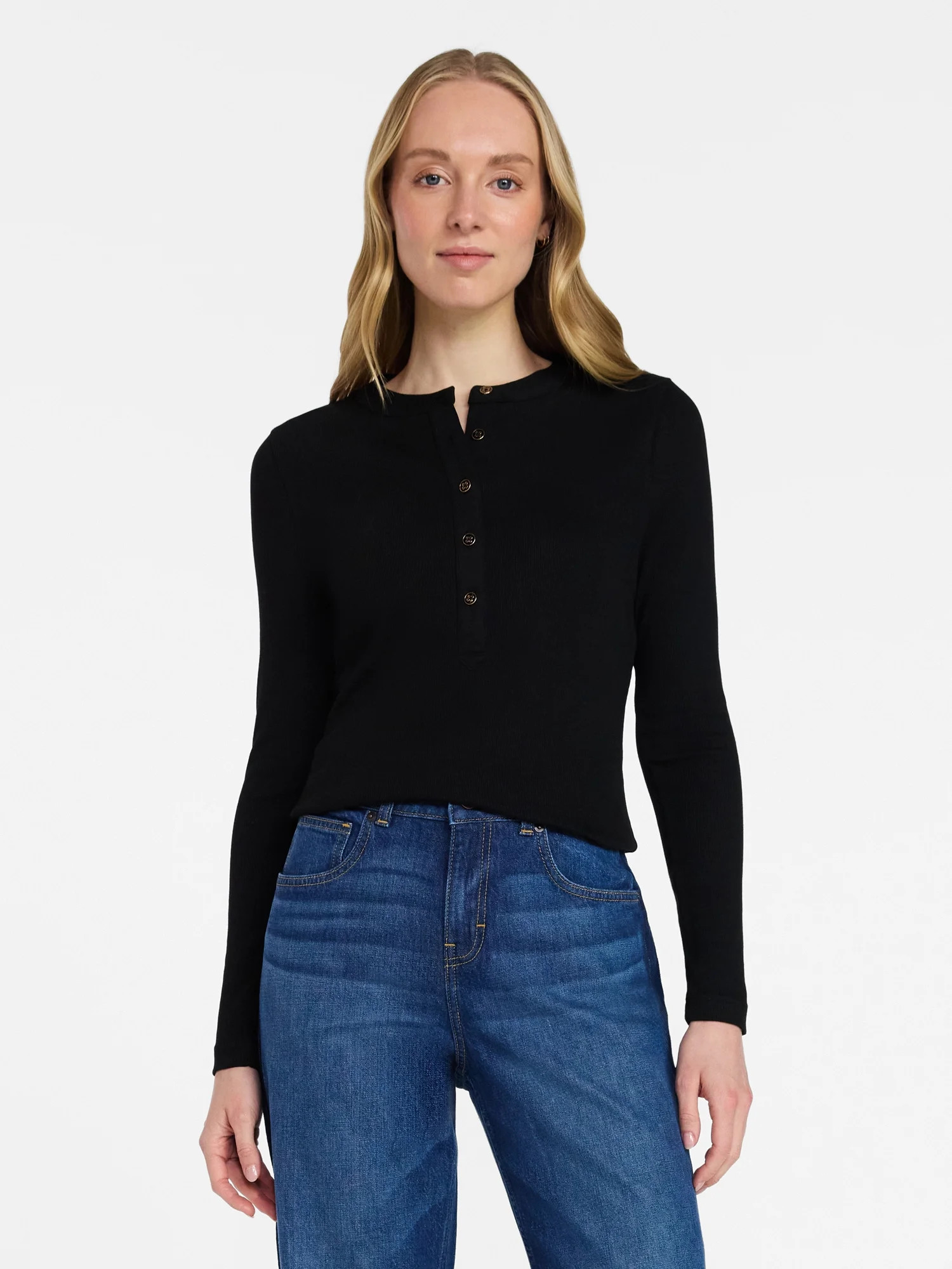 Time and Tru Women's Tuxedo Jeans, 30" Inseam, Sizes 0-20 | Walmart (US)