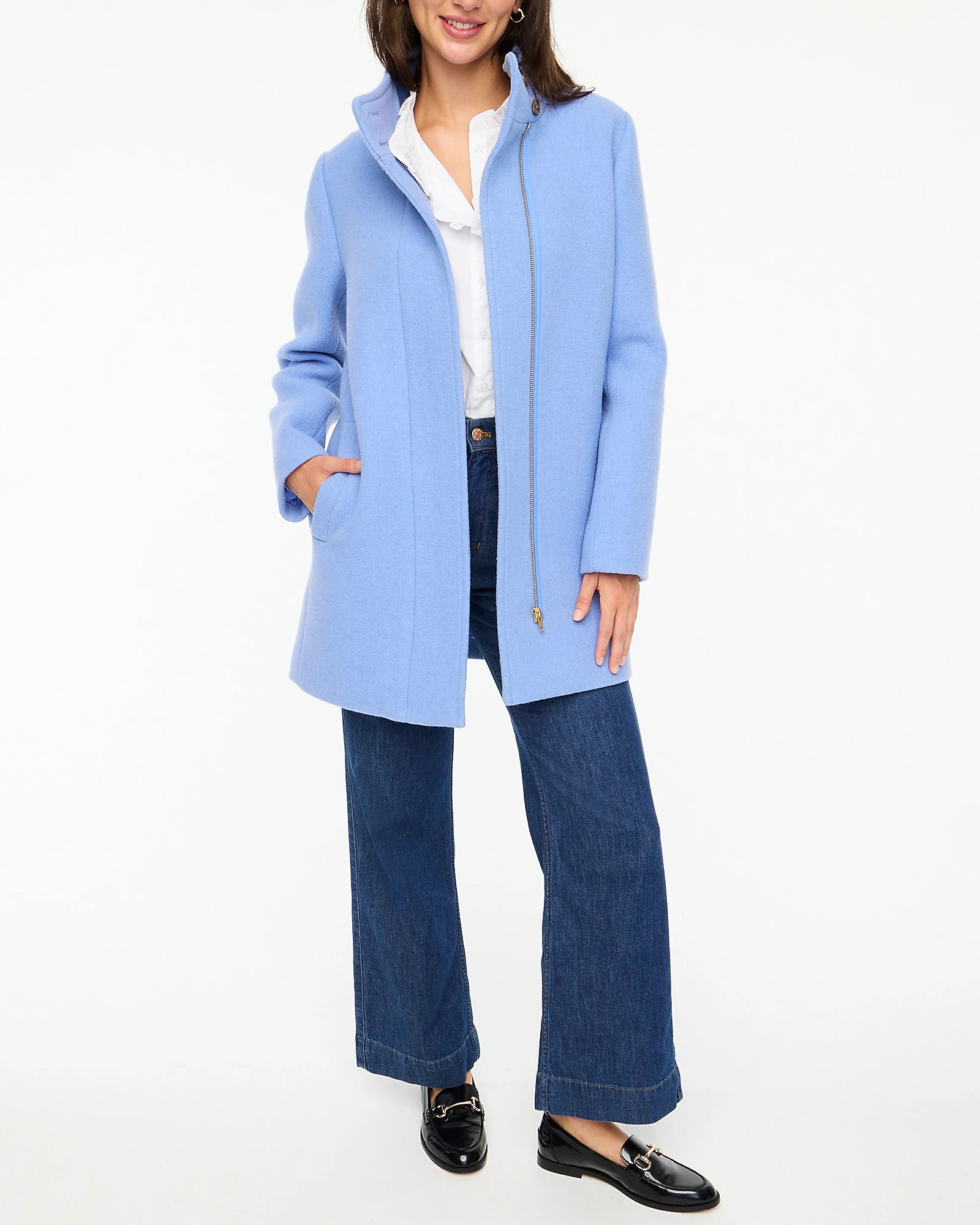 Button-neck city coat | J.Crew Factory