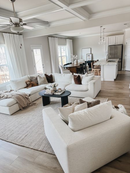 Open concept living area styled with textured neutrals, mixed tones of furniture and light upholstered furniture. Modern, earthy organic home style. 


Amazon finds, found it on wayfair, jute rugs, living room rugs, sectional, swivel chair, dining room inspo, throw pillows, neutral throw blankets, shop the look

#LTKSeasonal #LTKstyletip #LTKhome