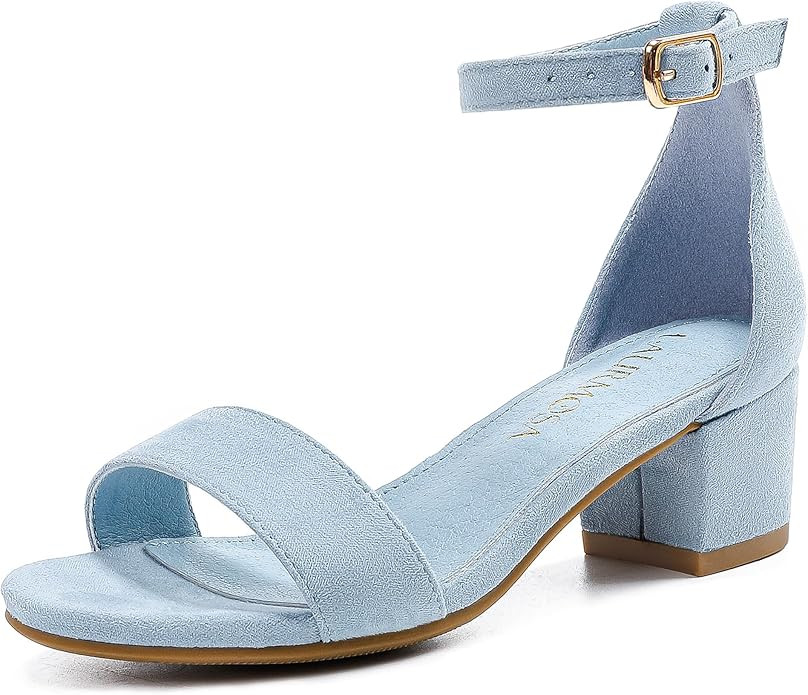 Girls High Heels Sandal for Girls Open Toe Ankle Buckle Strap Dress Shoes for Little Big Kids in ... | Amazon (US)