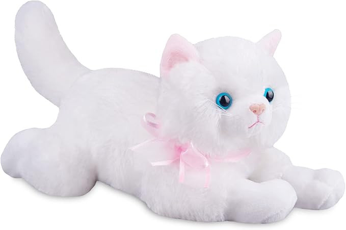 Plush Cat Stuffed Animal White Cat Realistic Toy Super Soft Kitten Cuddly Kitten Pet Kitty Fluffy... | Amazon (US)