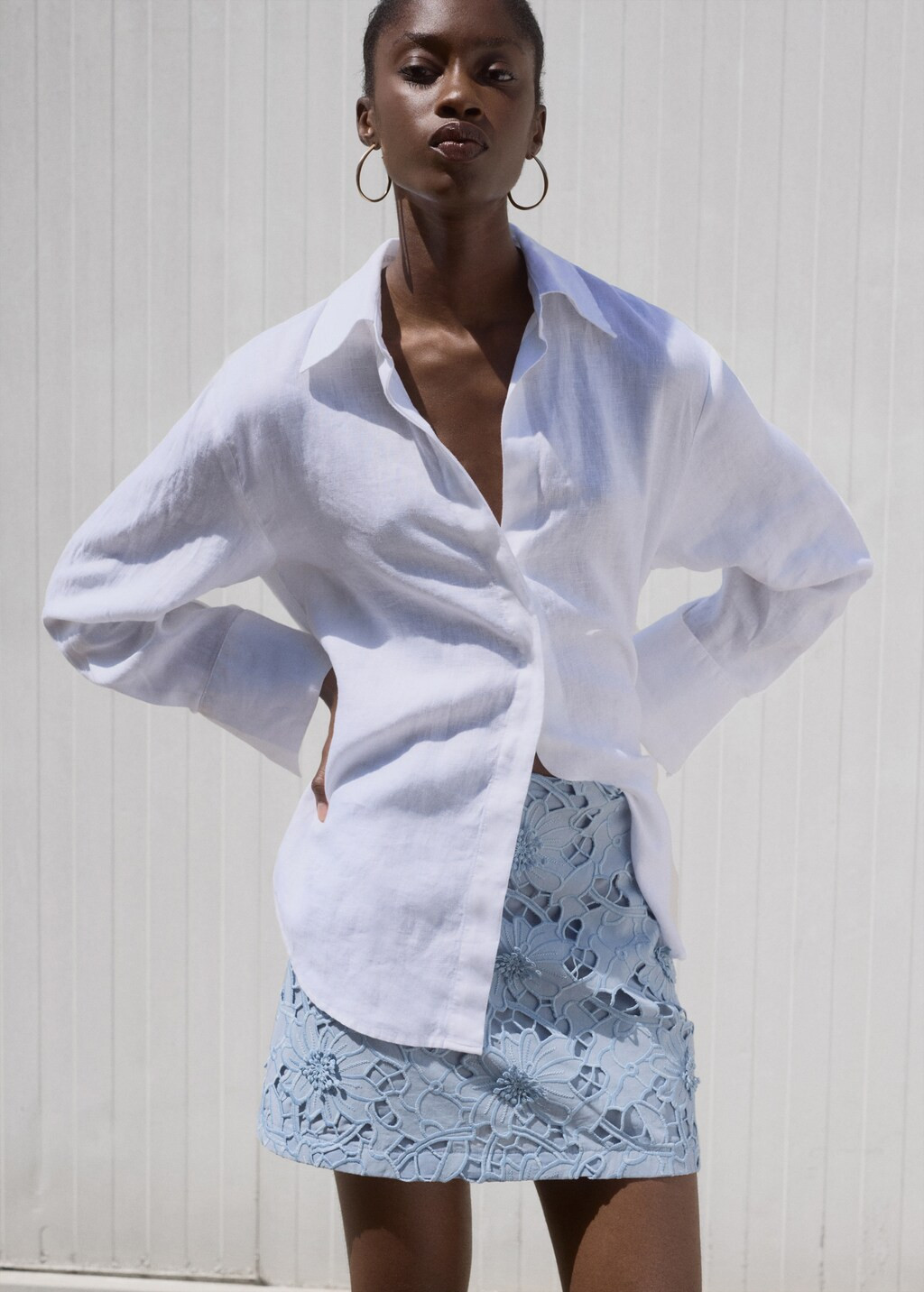 Embroidered cotton skirt - Women | MANGO USA | Mango (US/MX/AU)