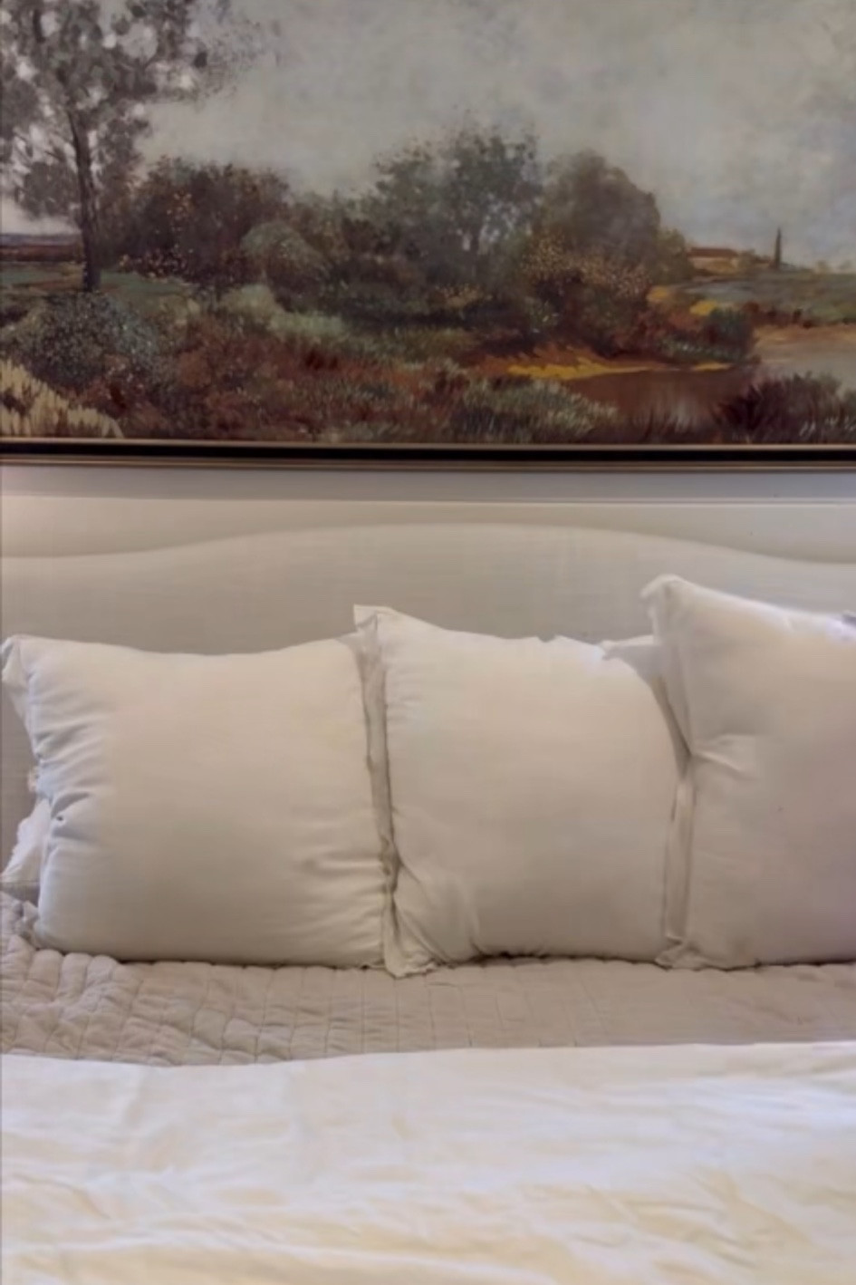 Bedroom details ☁️🫶🏼

Master bedroom decor, painting, wall decor, pillows, Target, Kirkland’s, bed frame 

#LTKhome #LTKfamily