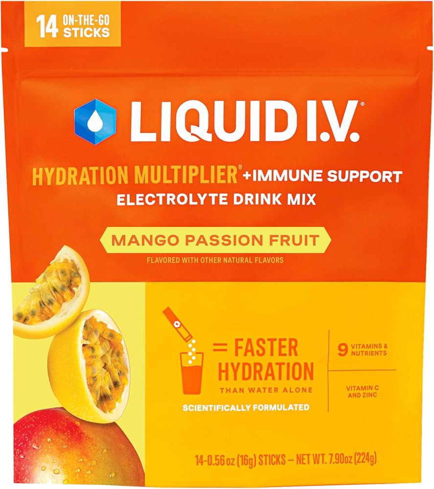 Liquid I.V.® Hydration Multiplier +Immune Support - Mango Passionfruit | Electrolyte Powder Drin... | Amazon (US)