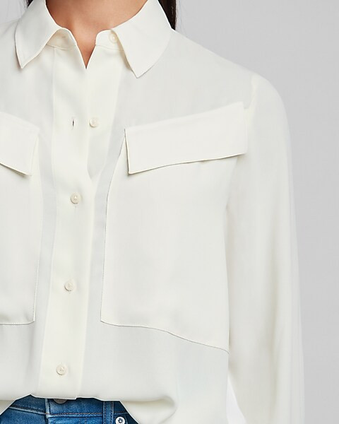 Oversized Pocket Shirt | Express