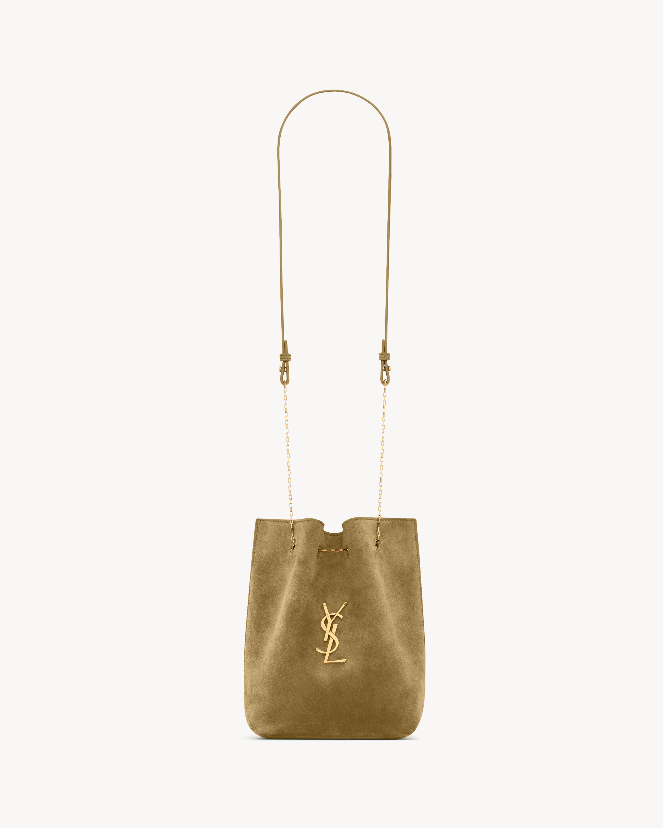 Saint Laurent Pochon In Suede - Green - Women - One Size | Saint Laurent Inc. (Global)