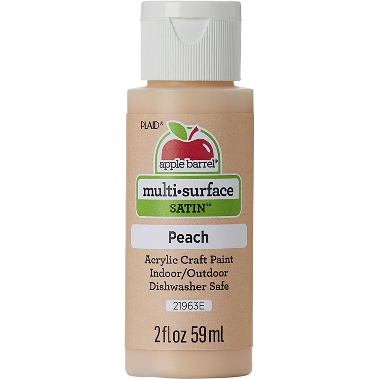 Apple Barrel Multi-surface Acrylic Craft Paint, Peach, 2 fl oz | Walmart (US)