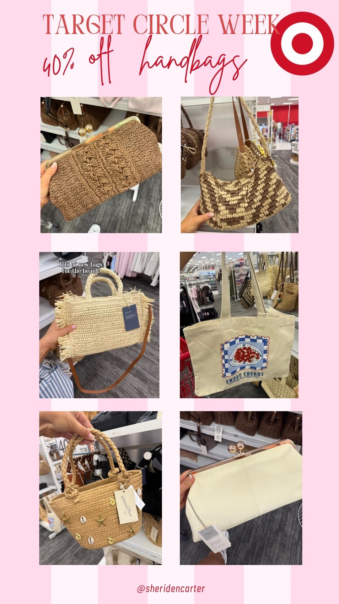 Target circle week handbags are 40% off!