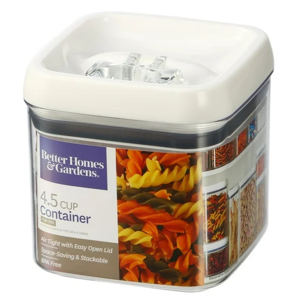 Better Homes & Gardens Flip-Tite Square Container, 4.5 Cups - Walmart.com | Walmart (US)
