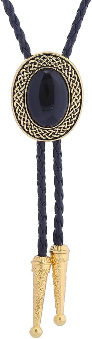 HUABOLA CALYN Bolo tie, Handmade Round Shape Western Cowboy Bola tie black | Amazon (US)