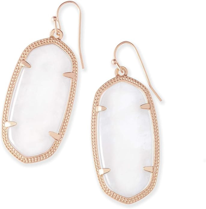 Kendra Scott Elle Drop Earrings for Women, Fashion Jewelry, 14k Gold-Plated, Black Opaque Glass :... | Amazon (CA)