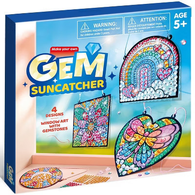 Joyfy 4 PCS Gem Art Kit for Kids, Garden Themed Window Art, DIY Suncatcher Kits, Creative Art & Crafts, Birthday Christmas Gift for Boys Girls Age 6+ | Target
