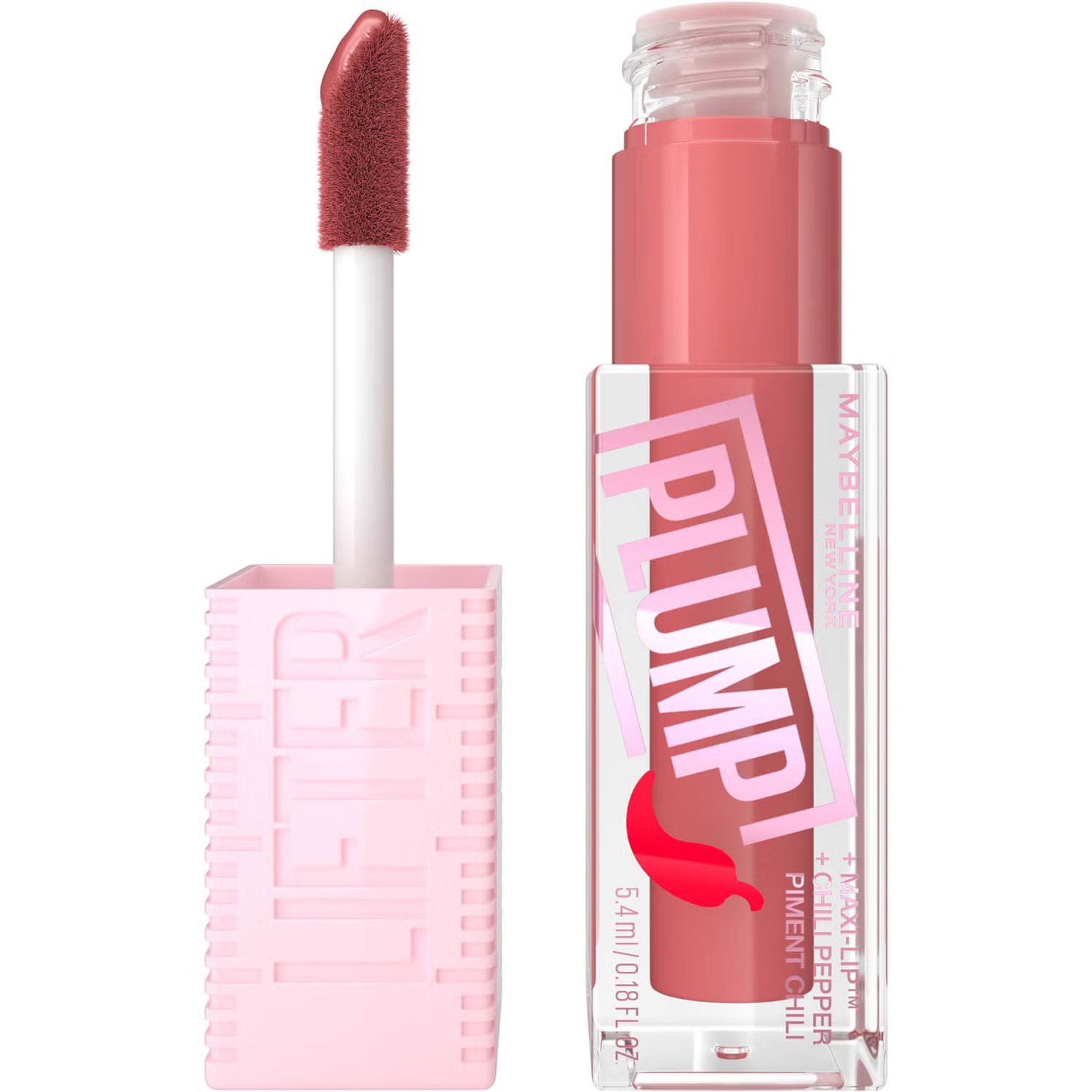 Maybelline Lifter Gloss Plumping Lip Gloss Lasting Hydration Formula With Hyaluronic Acid and Chi... | Look Fantastic (UK)