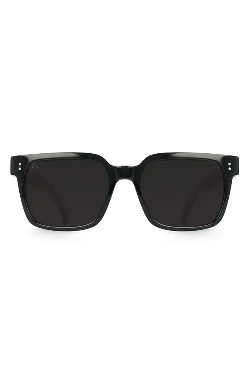 RAEN West 55mm Polarized Square Sunglasses in Crystal Black/Smoke Polar at Nordstrom | Nordstrom