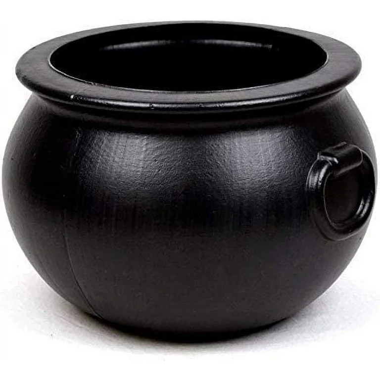 PMU Large Halloween Cauldron 10 Inch, Witch Plastic Cauldron Candy bowl Black, For Halloween Deco... | Walmart (US)