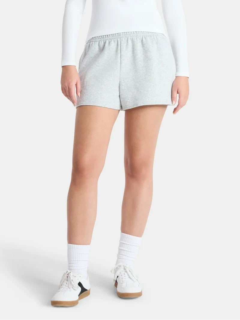 No Boundaries Fleece Shorts, 3'' Inseam, Women’s | Walmart (US)