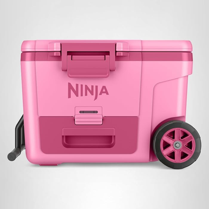 Ninja FrostVault | 65qt Wheeled Cooler with Cold Dry Zone | Integrated Fridge-Temp Dry Storage Drawer | Premium Heavy-Duty Insulated Cooler | Keeps Ice Cold for Days | Strawberry Rhubarb | FB265BP | Amazon (US)