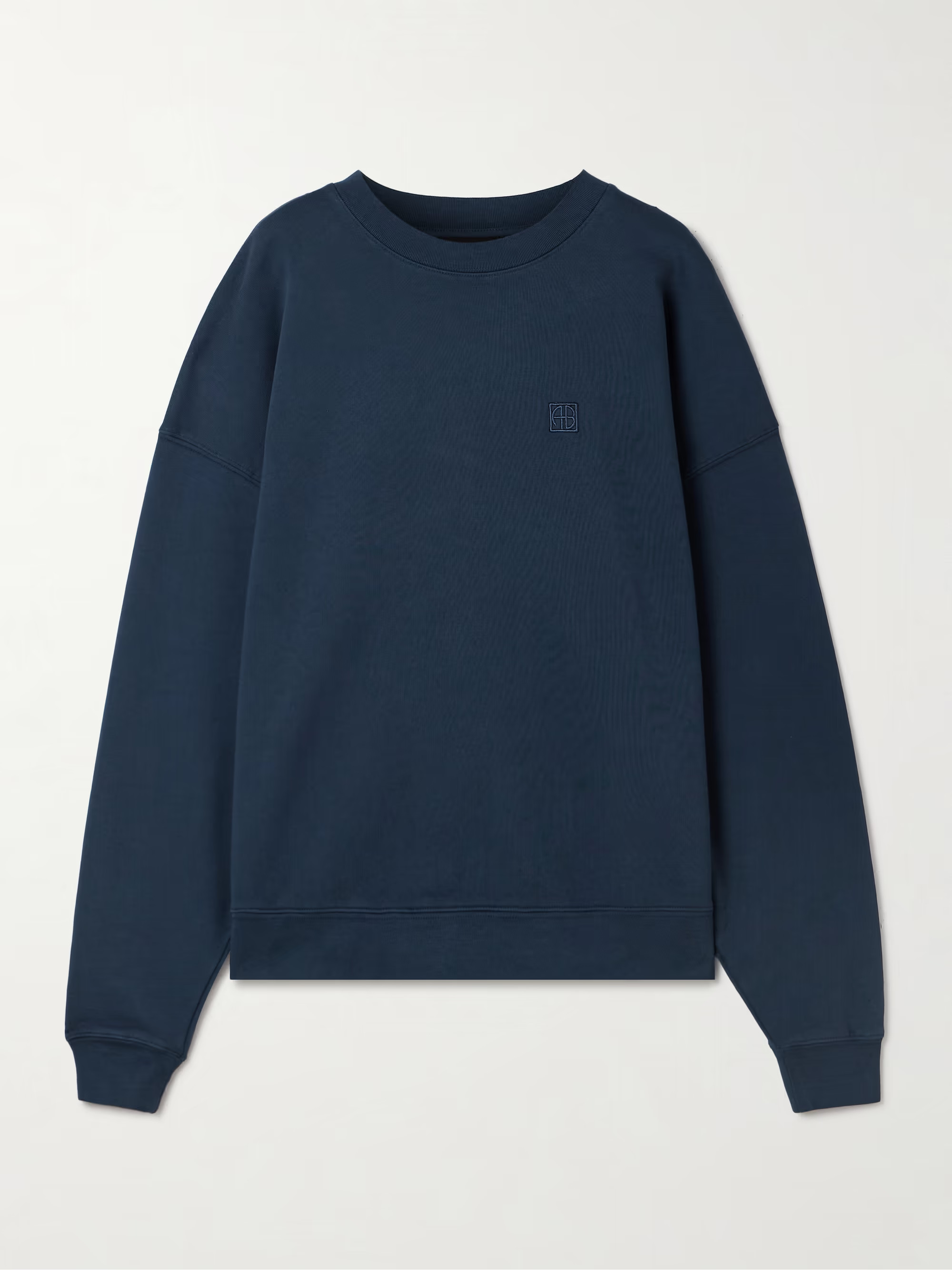 Miles embroidered cotton-jersey sweatshirt | NET-A-PORTER (US)