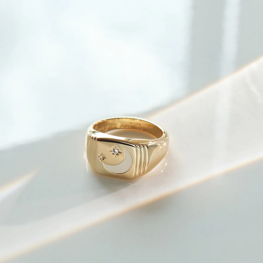 Courage Luna Gold Ring | Wanderlust + Co