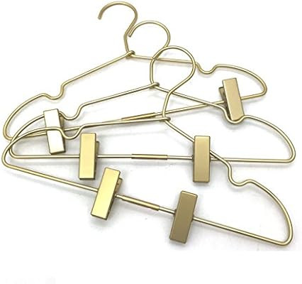 Koobay 12.5" Gold Metal Baby Clothes Clips Hanger Children Kids Coat Hanger Display and Storage 3... | Amazon (US)