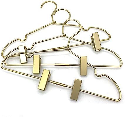 Koobay 12.5" Gold Metal Baby Clothes Clips Hanger Children Kids Coat Hanger Display and Storage 3... | Amazon (US)