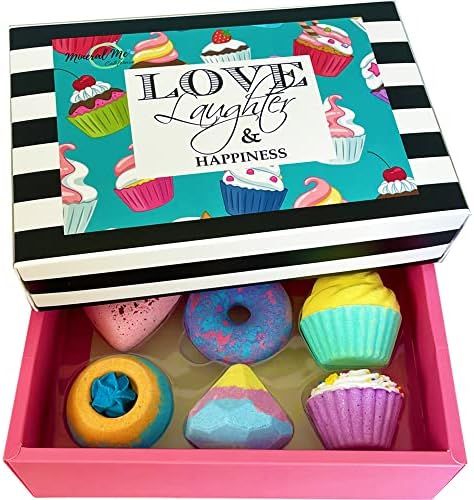 Bath Bombs for Girls - 6 Aromatherapy Bathbombs with Natural and Organic Ingredients, Skin Moistu... | Amazon (US)
