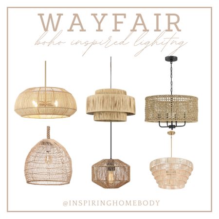 Wayfair boho inspired lighting 

Pendant lights, lighting, chandelier, boho lighting 

#LTKhome #LTKsalealert