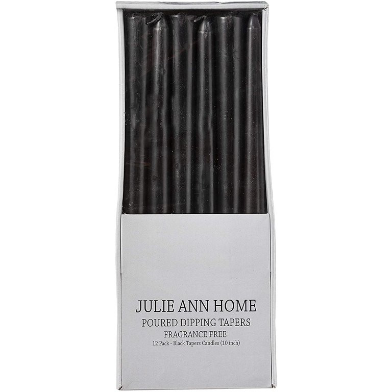 Black Unscented Tapers - Set of 12pcs | Walmart (US)