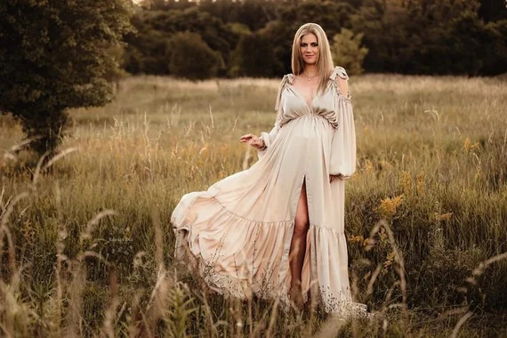 Nancy Maternity Dress For The Photo Shoot, Variable Maternity Dress, Silk Maternity Dress, Matern... | Etsy (US)