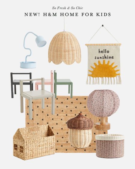 New kids room decor from H&M and now on sale!!
-
Kids room - minimalist kids room decor - pastel kids room decor - mushroom wicker lamp - floral shade table lamp - jute rug with hearts - house shaped basket -  kids book storage - kids wooden chairs and table set - woven rattan pendant light - kids floral fabric lined basket - kids printed pennant art banner - affordable kids room decor - H&M kids room decor - affordable nursery decor - affordable home decor - affordable kids too decor sale 

#LTKBaby #LTKSaleAlert #LTKKids