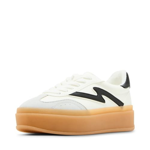 Madden Girl Women's Mightty Sneaker, White/Black, 9.5 | Amazon (US)