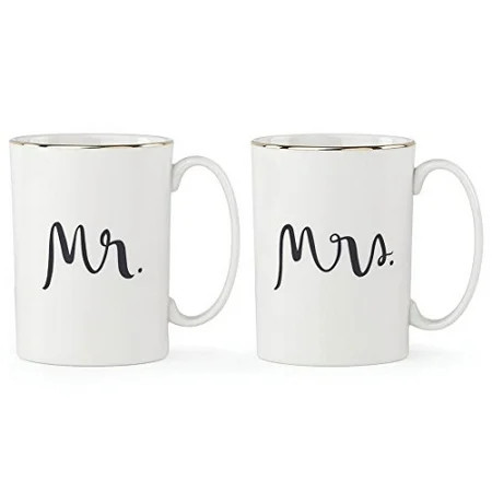 Kate Spade New York Bridal Party Mr. & Mrs. 2-piece Mug Set | Walmart (US)