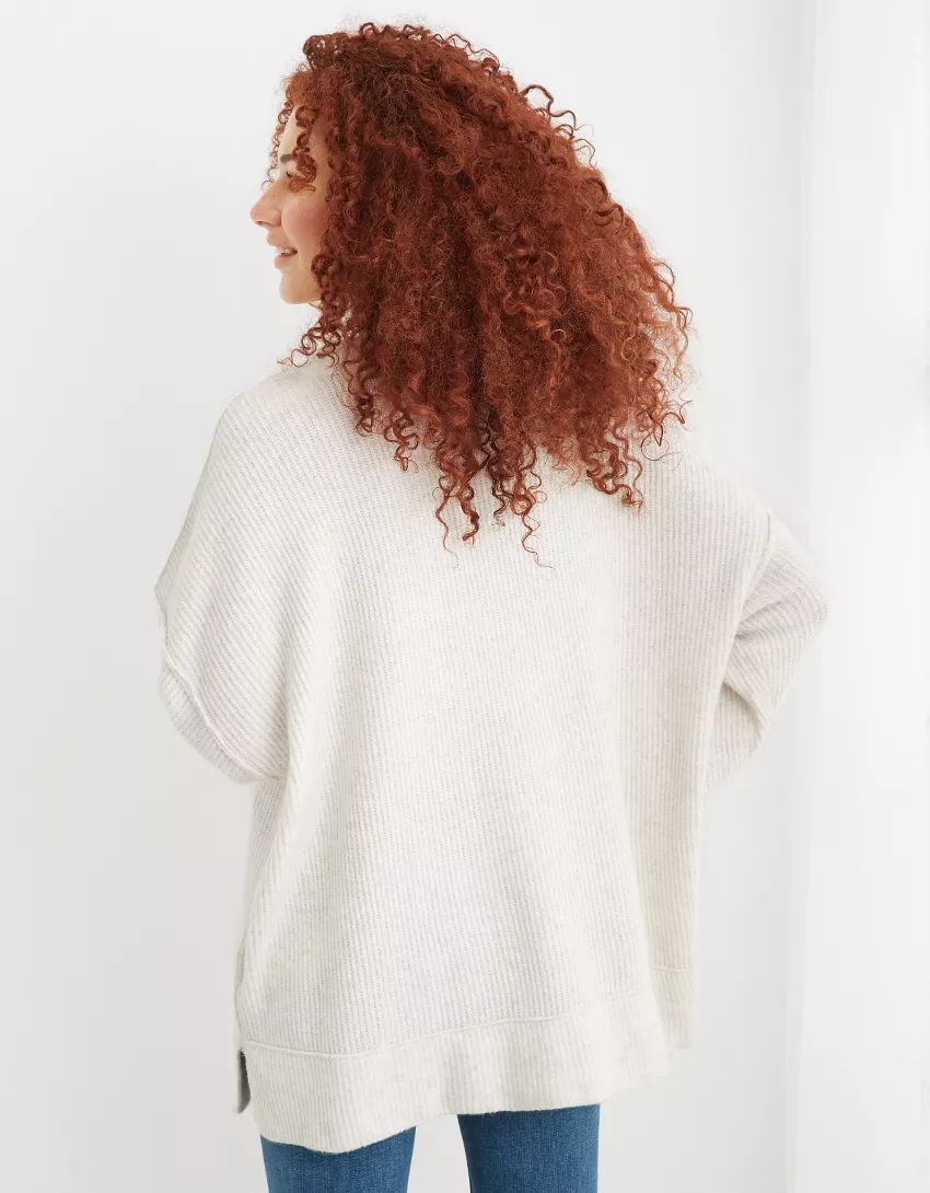 Aerie CozyUp Ribbed Sweater | American Eagle Outfitters (US & CA)