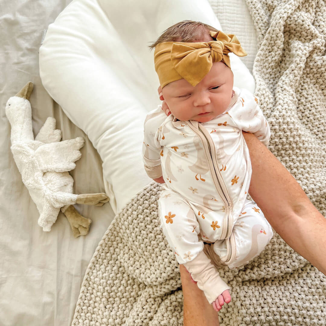 Duck Duck Goose Convertible Zip Romper | Ivory | Caden Lane