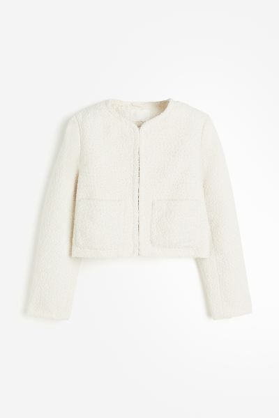 Bouclé jacket - Cream - Ladies | H&M GB | H&M (UK, MY, IN, SG, PH, TW, HK)