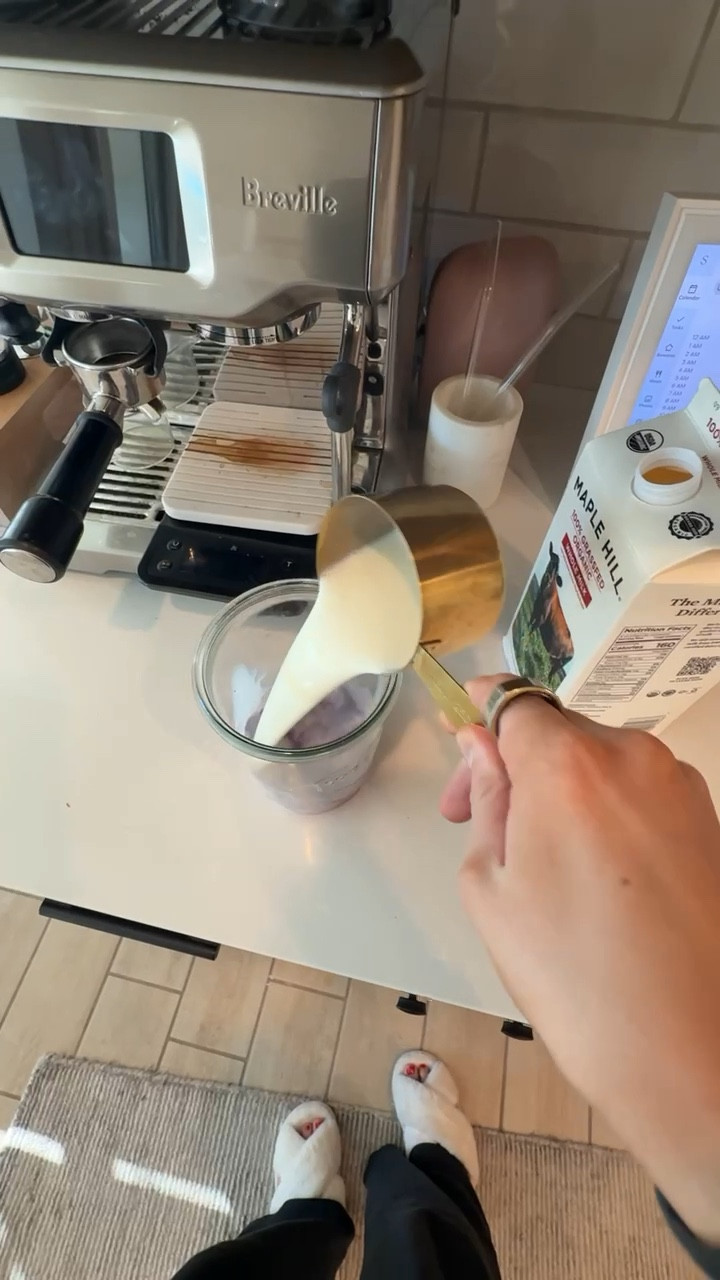 Blueberry latte at home! 🫐 Linking all of our coffee essentials.

#LTKHome