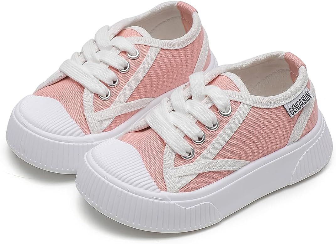 GENGASUN Toddler Boys/Girls Sneaker Casual Canvas Shoes for Little Kids Fashion Comfy Lace up Com... | Amazon (US)