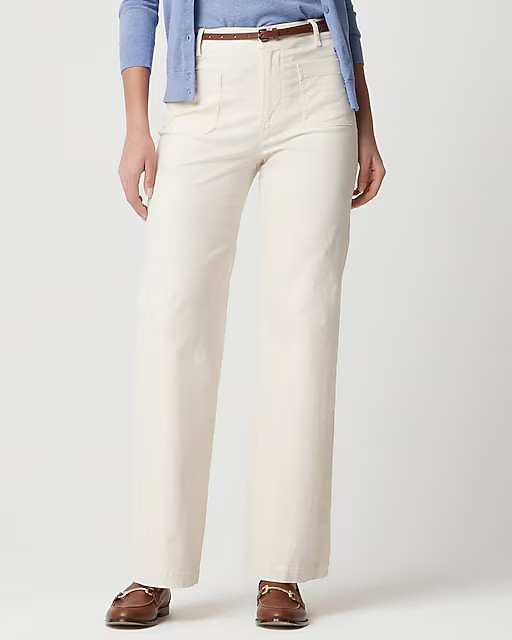 Lizzie high-rise patch-pocket wide-leg pant | J.Crew Factory