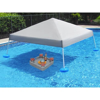 SUNJOY 10'x10' Pool Float with canopy,Hand Carry Bag and Tray,Steel and Aluminum Frame Floating Tent,Sun Protection,Uncompromising Quality Guaranteed | Wayfair North America