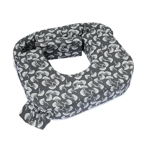 My Brest Friend Twin Nursing Pillow - Enhanced Comfort with Slipcover - Ergonomic Breastfeeding Pillow for Ultimate Support - Adjustable Nursing Pillow with Handy Side Pocket, Grey/Wht Flwg Fans | Amazon (US)