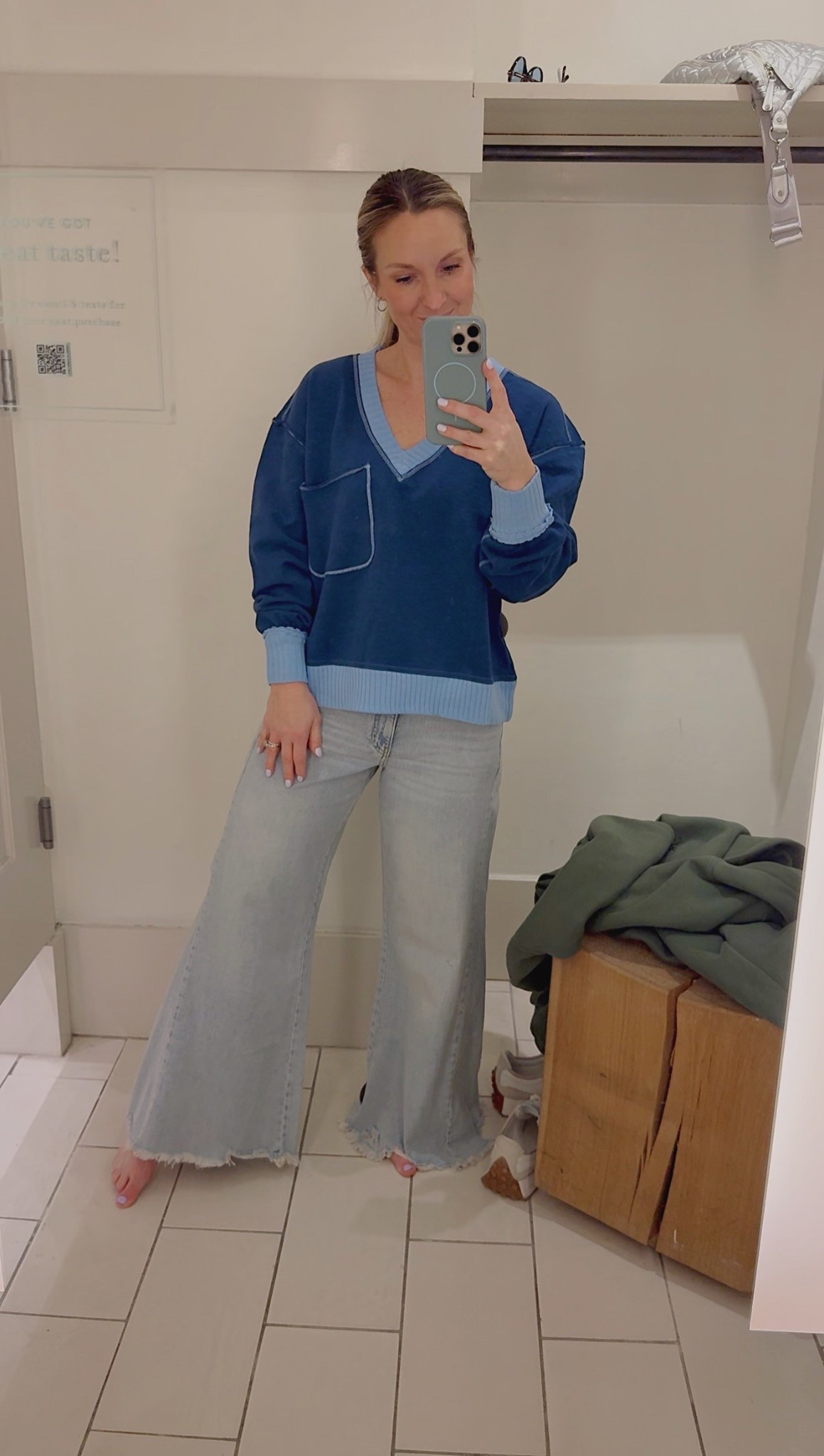 Anthropologie clothing finds to transition from winter to spring 

Size 27 denim (large in my waste) 
Size Small top 


#LTKOver40 #LTKmomlife