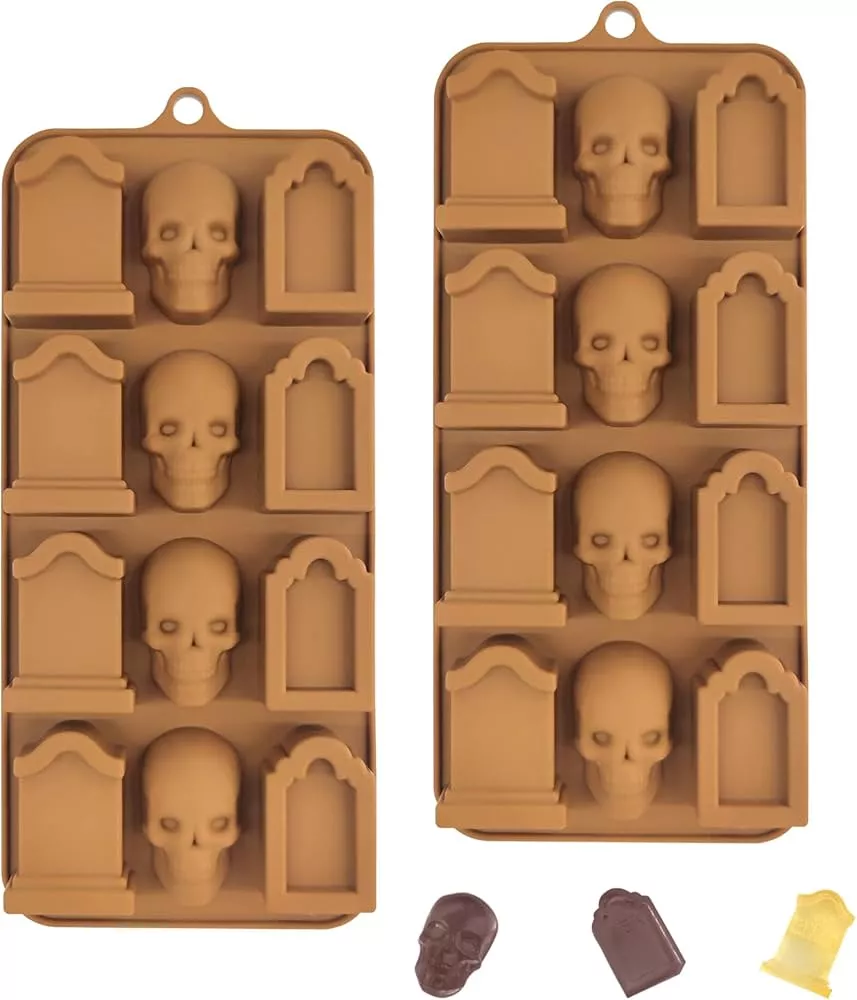 Candy Making Silicone Molds Mini Skull Molds 3d Skull Head - Temu