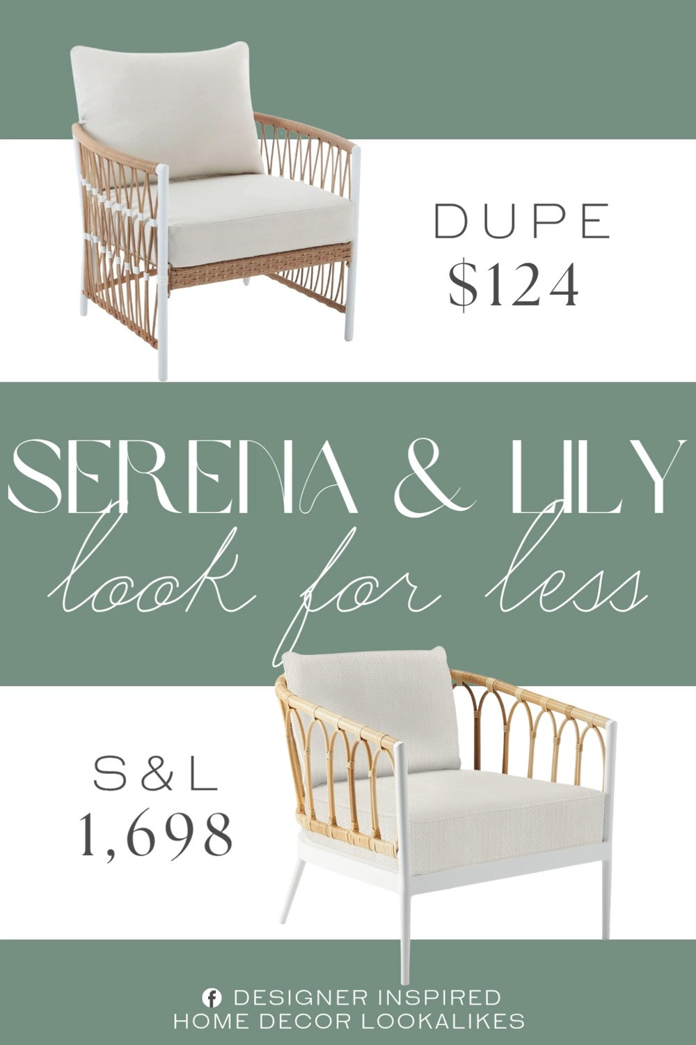 Inspired by Serena & Lily Lounge Chair. Coastal Lounge Chair. Beach House Outdoor Chair. Boho Outdoor Chair. Modern Coastal Patio Chair. Handwoven Rattan Chair. Wicker Accent Chair. Outdoor Lounge Chair. Porch Seating Chair. 

Home more affordable option find copy cat similar look for less budget friendly affordable cheap cheaper beautiful pretty. Clearance sale coupon code discount code promo code luxury lookalike look a like Inspo inspiration inspired by idea ideas Love like these? I share multiple every day in my FB group.
#serenaandlilyinspired #outdoorchair #loungechair #patiofurniture #outdoorliving #outdoorinspo #rattanchair #wickerchair #furniturefinds  

 #LTKHome