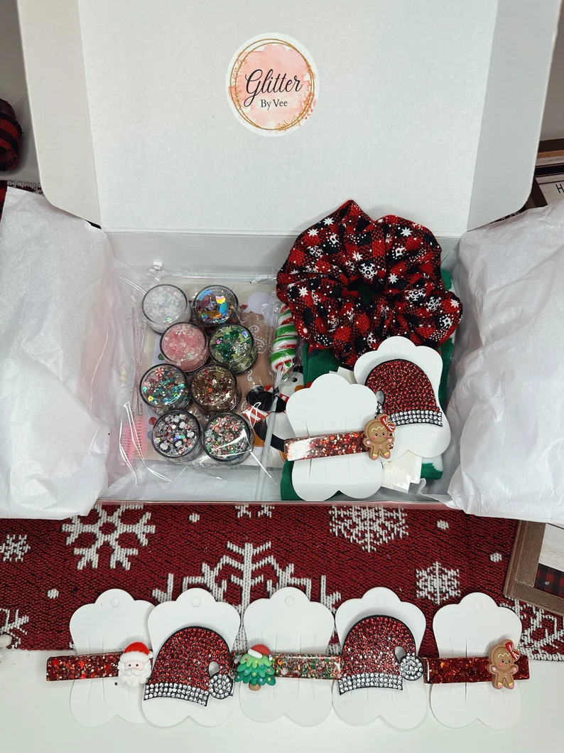 Christmas Bundle Box Hair Glitter Gel - Etsy | Etsy (US)