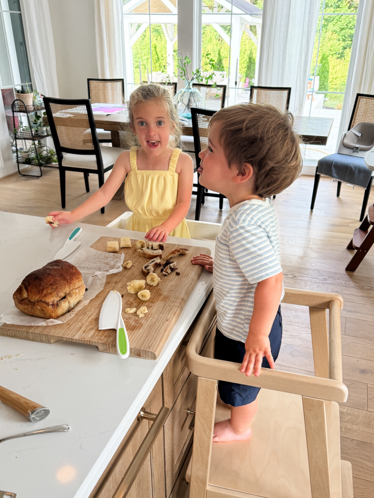 Our kiddos love helping in the kitchen and we use their learning towers daily! We’ve have one for Olivia that my uncle made, which has been awesome but we recently got the new Lalo tower and it’s been great for Tucker. This one has two levels, one for younger babes and one that’s lower for taller kiddos. Right now it’s on the higher level but we’ll lower it for Tucker soon. Also linking our favorite kitchen knives for the kids here too! 

#LTKFamily #LTKKids