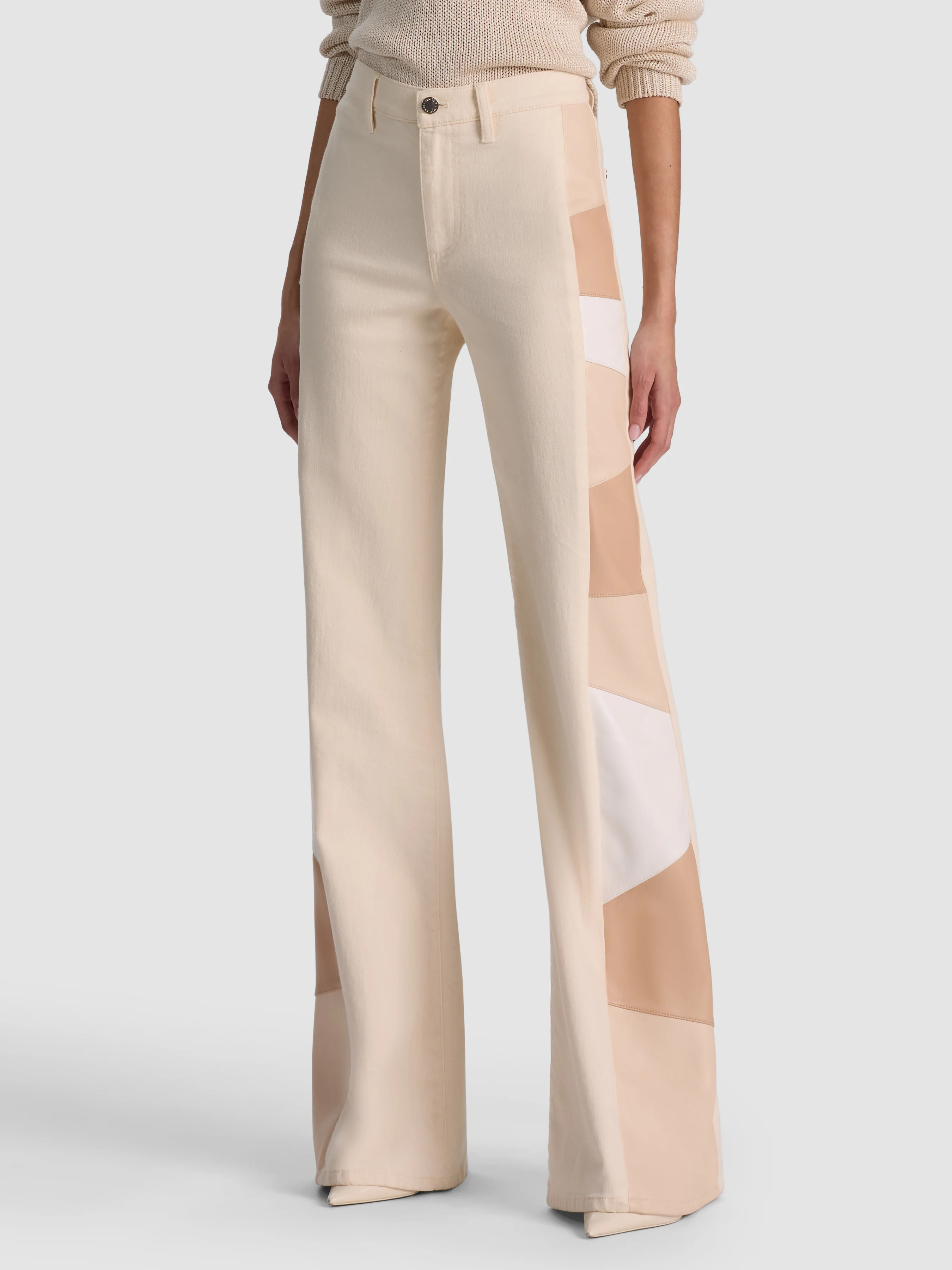 alice + olivia BEAUTIFUL VEGAN PATCHWORK JEAN | Alice + Olivia