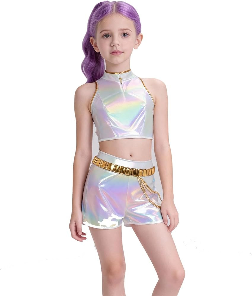 Skirt Sets 2 Piece Demon Costume Hunters Dance Outfit Set Halloween Clothes Matching Outfits | Amazon (US)