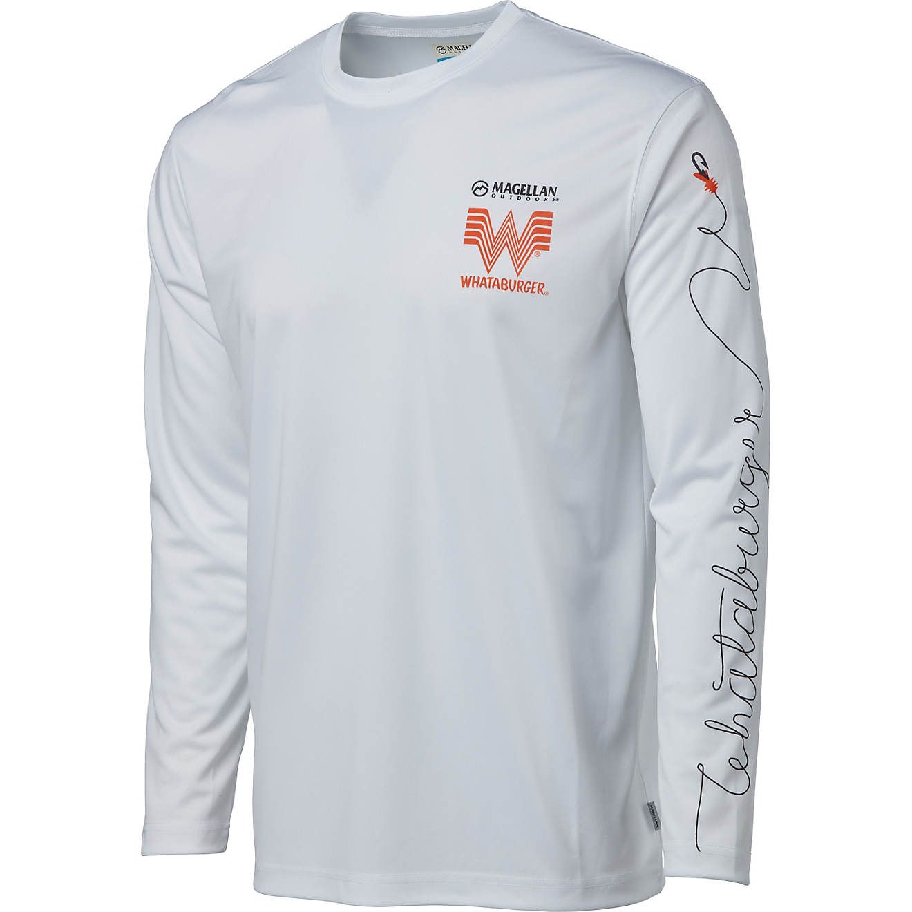 Magellan Outdoors Men's FishGear Whataburger Lure Logo Long Sleeve T-shirt | Academy | Academy Sports + Outdoors