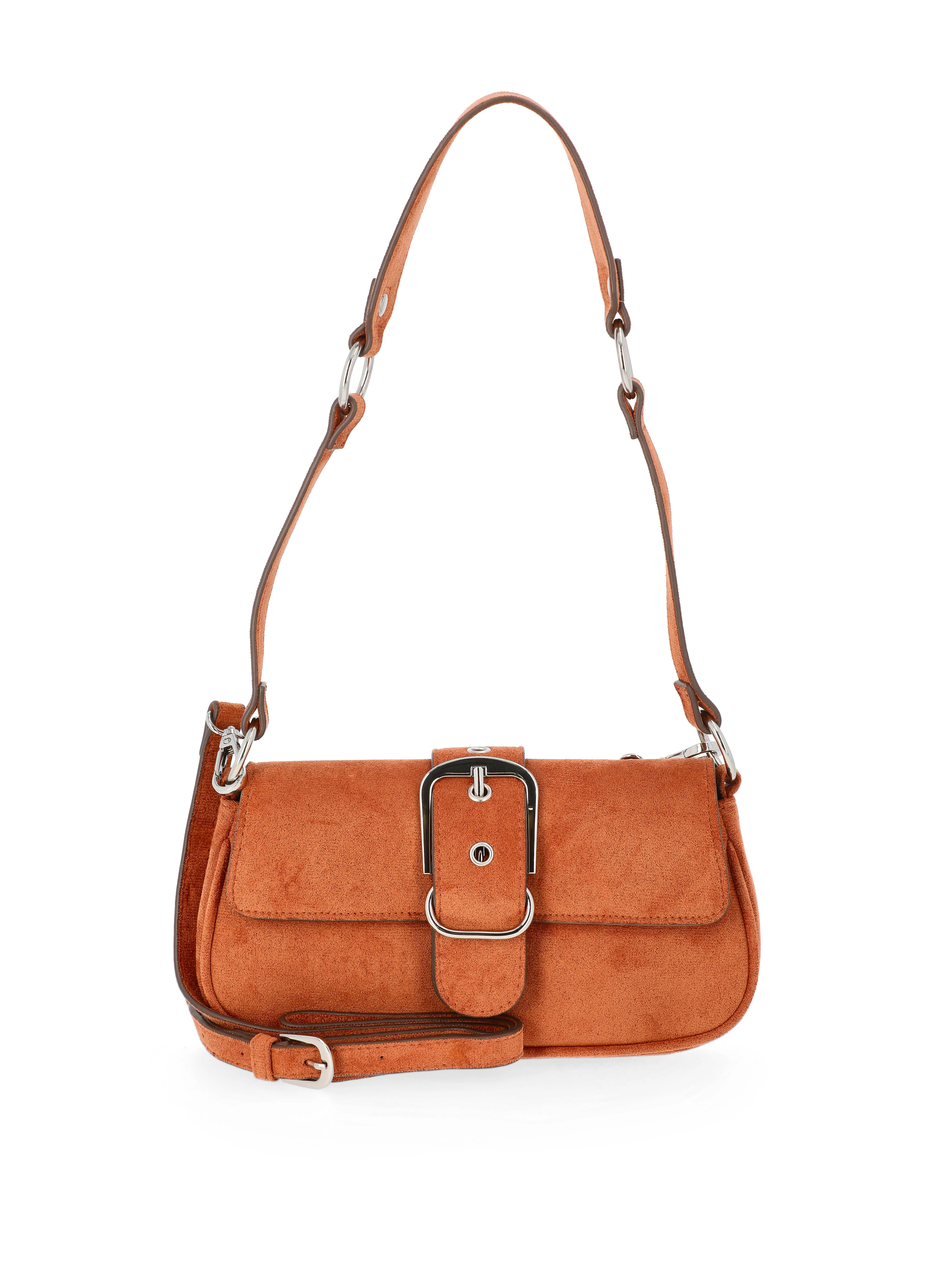 No Boundaries Women's Faux Suede Shoulder Bag, Cognac - Walmart.com | Walmart (US)