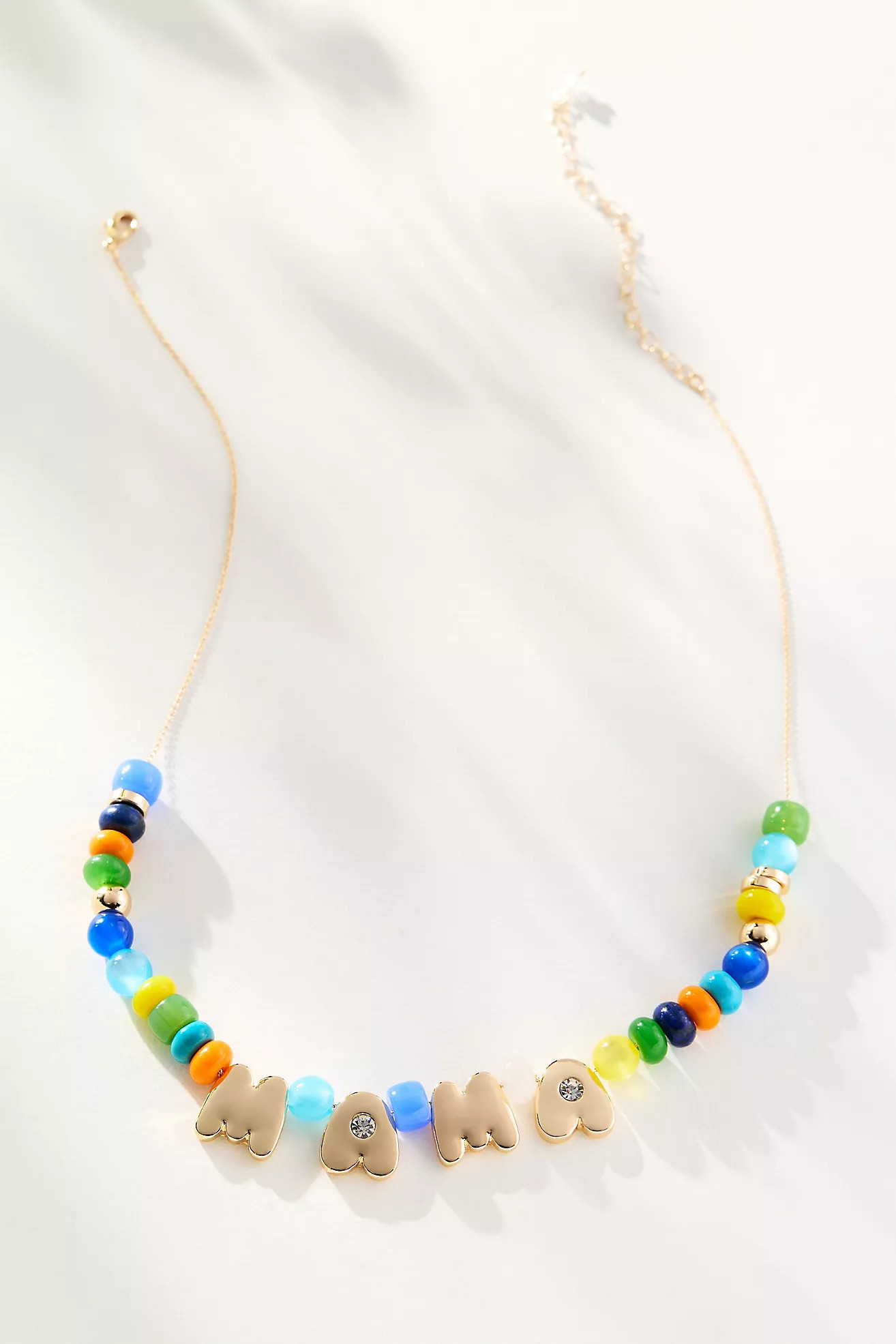 By Anthropologie Beaded Bubble-Letter Necklace | Anthropologie (US)